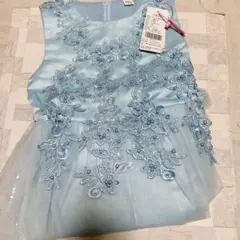 子供ドレス プリンセスドレス 発表会 女の子 結婚式 子供 150cm 水色