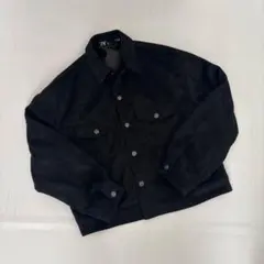 【ZARA】フェイクスエード スクエアカットジャケット ブラック M