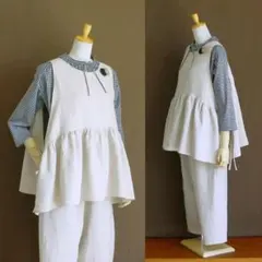 Gauze# ガーゼ くらすこと リネンオールインワン ブラック - メルカリ