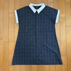 【AS KNOW AS】半袖 Aラインワンピース チェック柄のサムネイル