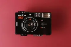 な様 完動品 ♢ Konica EFJ レッド フィルムカメラ 動作確認済み