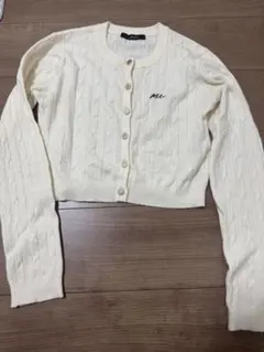 アイボリー ケーブルニット カーディガンw closet