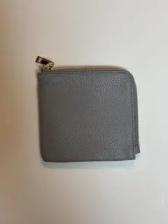 【新品未使用】グレー コインケース ジッパー式