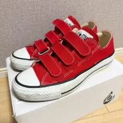 Converse ALL STAR ベロクロローカットスニーカー23cm 赤