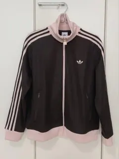 adidas クラシック　トラックトップ　ブラウン ピンク ジャージ