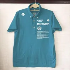 DESCENTE Move Sport ポロシャツ Mサイズ ターコイズ