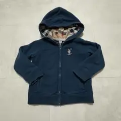 バーバリー　タータンチェック×ブルー　トレーナー　90