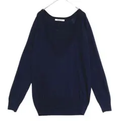 ラディエイト　Vネック オーバーサイズニット　薄手　濃紺
