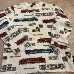 MouJonJon 列車プリント 長袖カットソー 100cm