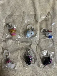 ハローキティ　めじるしキーホルダー　5種6個セット