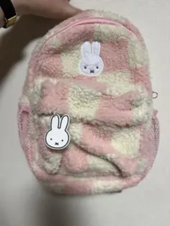 ミッフィー　モコモコ　チェックリュック