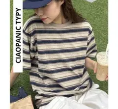 CIAOPANIC TYPY ヴィンテージライクボーダーTEE ユニセックス