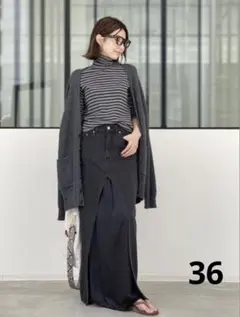 アパルトモン Denim Layered Skirt デニムスカート　36のサムネイル