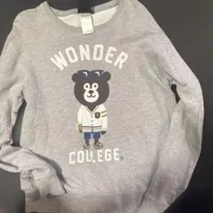 古着 BEAMS WONDER COLLEGE クマプリント スウェット