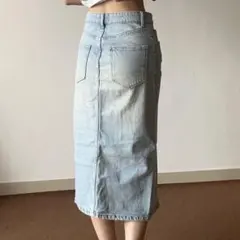 ZARA ライトブルーデニム タイトスカート