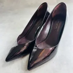 Louis Vuitton ポインテッドトゥ　パテントレザー　パンプス　赤紫
