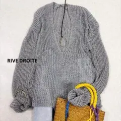 リヴドロワ テープヤーンニット 長袖透かし編み プルオーバー クルーネックのサムネイル