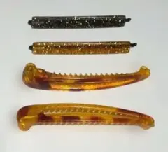 ヘアクリップ 各種 4個セット 黒 オレンジ