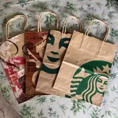 Starbucks ショップ袋 紙袋 4枚セットのサムネイル