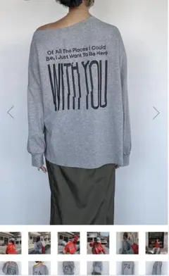 グレー 肩出し長袖