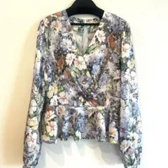 GRACE CONTINENTAL花柄 長袖 カシュクール ブラウス