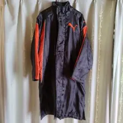PUMA ベンチコート ブラック/オレンジ 150