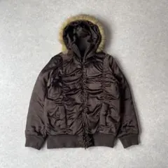 00s y2k ファージャケット 平成ギャル N-2B 短丈 archive 茶