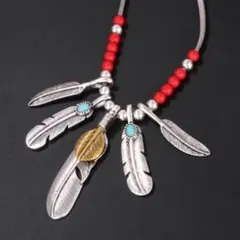 ネックレス イーグル フェザー ネイティブ フェザー ターコイズ シルバー