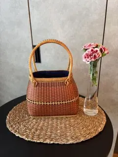 新品未使用　海外買い付け｜ナチュラル×上品 手編みかごバッグ