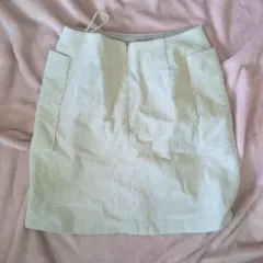 アイボリー コーデュロイ タイトスカート