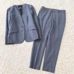 大きいサイズ44 42✨グリーンレーベルリラクシング セットアップ パンツスーツ