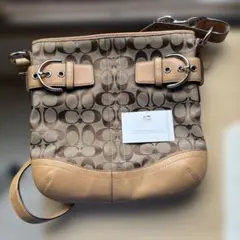 COACH 16953 コーチ シグネチャー ショルダーバッグ ベージュ - メルカリ