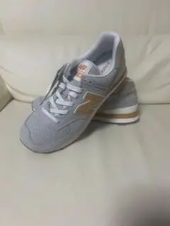 New Balance 574スニーカー グレー/オレンジ