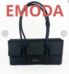 EMODA サフィアーノ調型押し フラップハンドバッグ