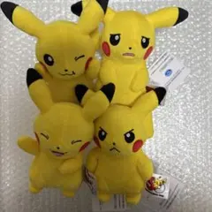 ポケットモンスター いろんなおかおぬいぐるみ ピカチュウ 4種セット コンプのサムネイル