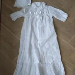 長袖ベビー セレモニースーツ 白 フリル付き