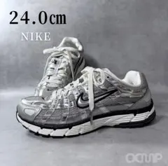 ナイキ P-6000 シルバー 24cm NIKE スニーカー 人気 メタリック