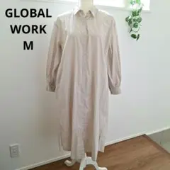 GLOBAL WORK シャツワンピース ベージュ M