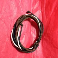【お値下げ】レザー七連ブレスレット