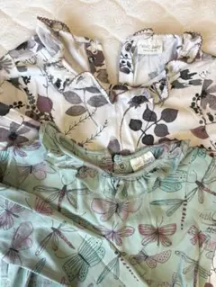 next baby フリル襟シャツ 2点セット　90