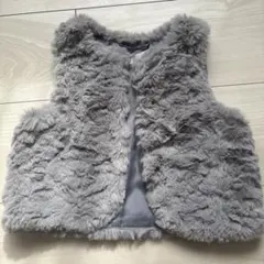 H&M グレー ファーベスト US 2-3Y