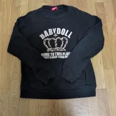 BABYDOLL ブラック トレーナー