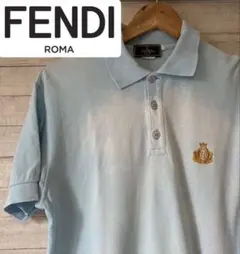 SS22 FENDI メンズ　ネイビー ホワイト　ポロシャツ 48 SS22 FENDI メンズ ネイビー ホワイト ポロシャツ 48 SS22 FENDI