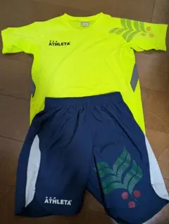 美品ATHLETA アスレタサッカーウェアセット 140サイズ 黄ネイビー