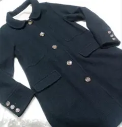 サマンサモスモス SM2 コート ウール混 ネイビー 濃紺 トラッド