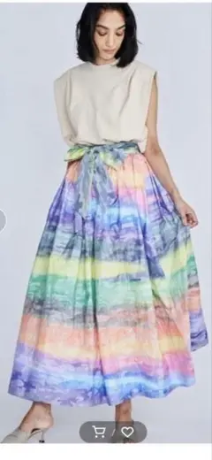 ダブルスタンダード⭐︎マルチカラー迷彩ロングスカート