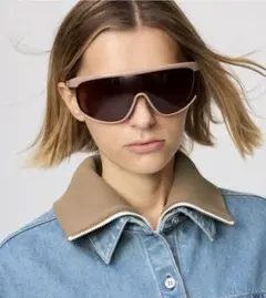 新品 ユニクロ C サングラス/シールド 34BROWN ブラウン