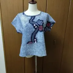 有松絞り浴衣からフレンチスリーブトップス