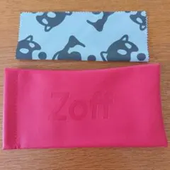 未使用　Zoff メガネケース&メガネ拭き