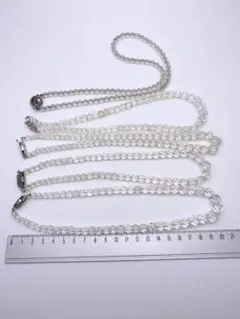 水晶ネックレス 5本セット／SILVER刻印／天然石 ビンテージ／まとめ売り